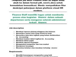 Jobdesk Finance Adalah